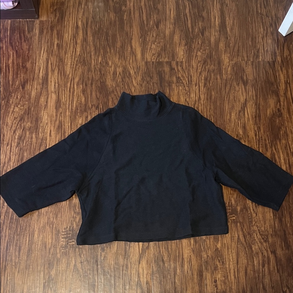 Madewell Texture & Thread black Turtleneck
